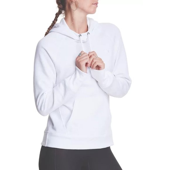 new WHITE Champion Campus Powerblend Classic Long Sleeve Hoodie - Women's Sz XL - Picture 5 of 5